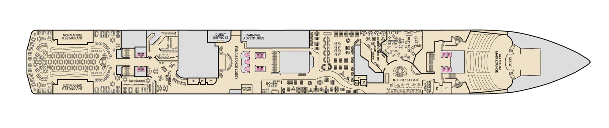 Deck 2 - Promenade plan
